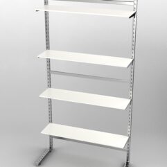 Пристенная торговая система Bazic №16 без задней стенки (1200мм), Белый