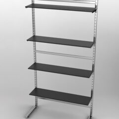 Пристенная торговая система Bazic №16 без задней стенки (1200мм), Черный