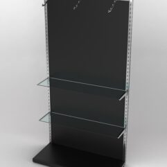 Пристенная торговая система Bazic №6 с задней стенкой (1200мм), Черный