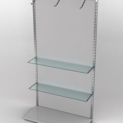 Пристенная торговая система Bazic №6 с задней стенкой (1200мм), Серый