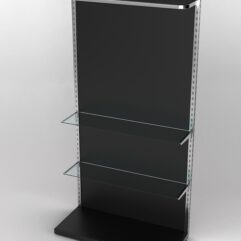Пристенная торговая система Bazic №7 с задней стенкой (1200мм), Черный