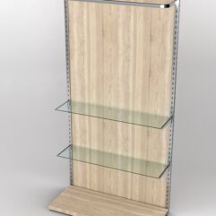 Пристенная торговая система Bazic №7 с задней стенкой (1200мм), Дуб Сонома