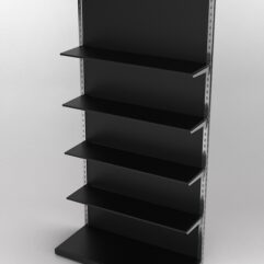 Пристенная торговая система Bazic №8 с задней стенкой (1200мм), Черный