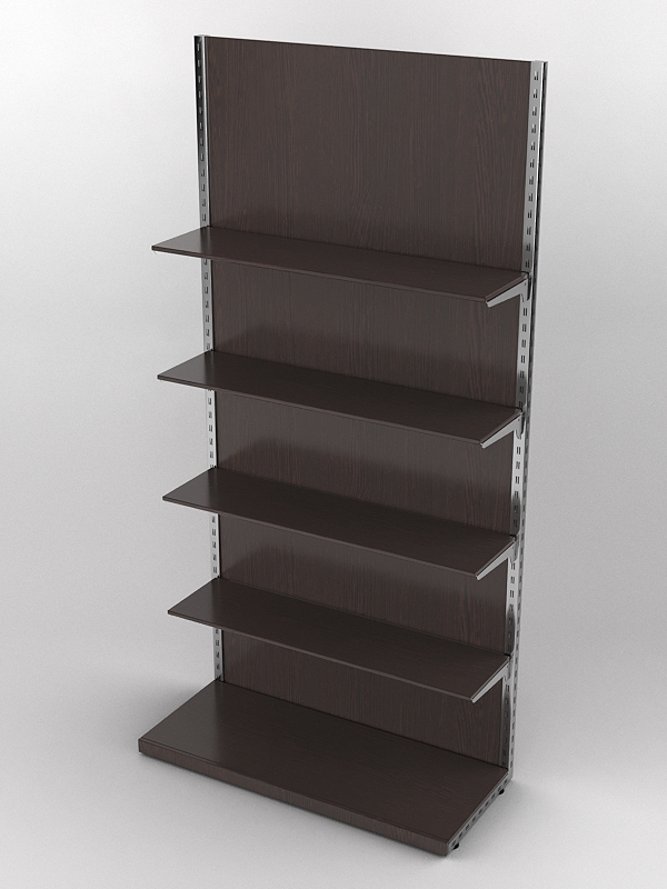 Пристенная торговая система Bazic №8 с задней стенкой (1200мм), Дуб Венге