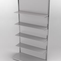 Пристенная торговая система Bazic №8 с задней стенкой (1200мм), Серый