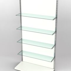 Пристенная торговая система Bazic №9 с задней стенкой (1200мм), Белый