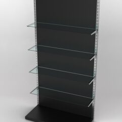 Пристенная торговая система Bazic №9 с задней стенкой (1200мм), Черный