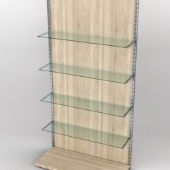 Пристенная торговая система Bazic №9 с задней стенкой (1200мм), Дуб Сонома