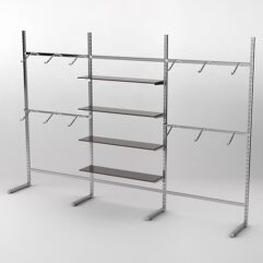 Пристенная торговая система Bazic №3 без задней стенки (3600мм), Дуб Венге