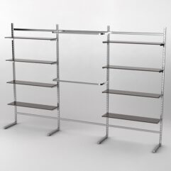 Пристенная торговая система Bazic №5 без задней стенки (3600мм), Дуб Венге