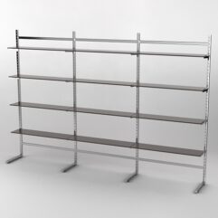 Пристенная торговая система Bazic №7 без задней стенки (3600мм), Дуб Венге