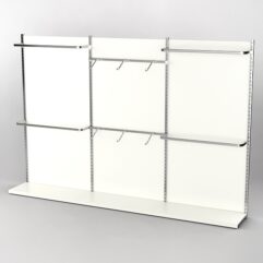 Пристенная торговая система Bazic №1 с задней стенкой (3600мм), Белый