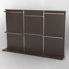 Пристенная торговая система Bazic №1 с задней стенкой (3600мм), Дуб Венге