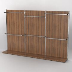 Пристенная торговая система Bazic №1 с задней стенкой (3600мм), Орех