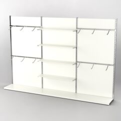 Пристенная торговая система Bazic №3 с задней стенкой (3600мм), Белый