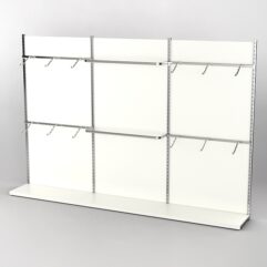 Пристенная торговая система Bazic №2 с задней стенкой (3600мм), Белый