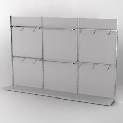 Пристенная торговая система Bazic №2 с задней стенкой (3600мм), Серый