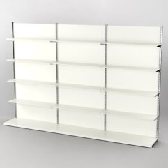 Пристенная торговая система Bazic №7 с задней стенкой (3600мм), Белый