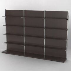 Пристенная торговая система Bazic №7 с задней стенкой (3600мм), Дуб Венге