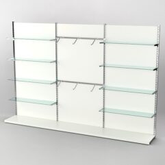 Пристенная торговая система Bazic №10 с задней стенкой (3600мм), Белый