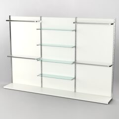 Пристенная торговая система Bazic №11 с задней стенкой (3600мм), Белый