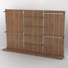 Пристенная торговая система Bazic №11 с задней стенкой (3600мм), Орех