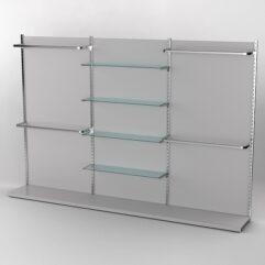 Пристенная торговая система Bazic №11 с задней стенкой (3600мм), Серый