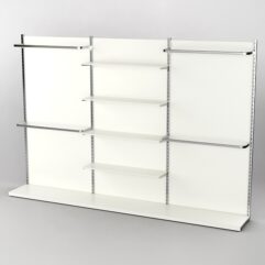 Пристенная торговая система Bazic №12 с задней стенкой (3600мм), Белый