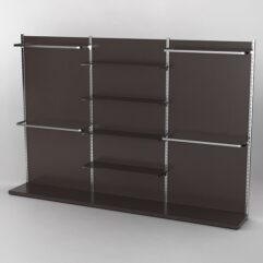 Пристенная торговая система Bazic №12 с задней стенкой (3600мм), Дуб Венге