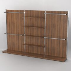 Пристенная торговая система Bazic №12 с задней стенкой (3600мм), Орех