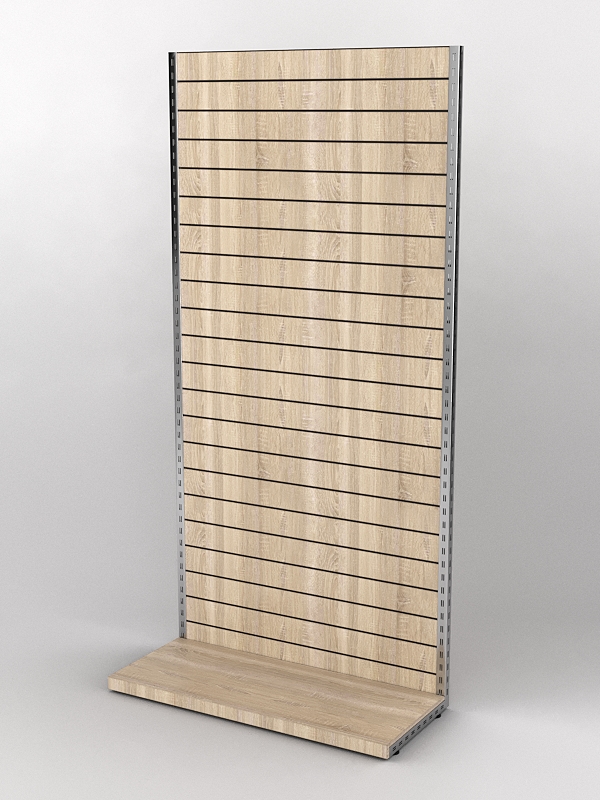 Пристенная торговая система Bazic №1 с задней стенкой Э/П (1200мм), Дуб Сонома