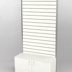 Пристенная торговая система Bazic №2 с задней стенкой Э/П и тумбой Т-21 (1200мм), Белый