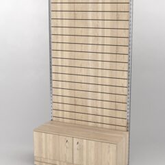 Пристенная торговая система Bazic №2 с задней стенкой Э/П и тумбой Т-21 (1200мм), Дуб Сонома