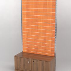 Пристенная торговая система Bazic №2 с задней стенкой Э/П и тумбой Т-21 (1200мм), Орех