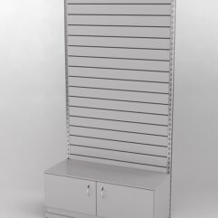 Пристенная торговая система Bazic №2 с задней стенкой Э/П и тумбой Т-21 (1200мм), Серый