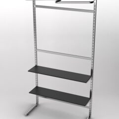 Пристенная торговая система Bazic №10 без задней стенки (1200мм), Черный