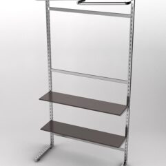 Пристенная торговая система Bazic №10 без задней стенки (1200мм), Дуб Венге