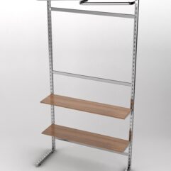 Пристенная торговая система Bazic №10 без задней стенки (1200мм), Орех