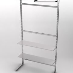 Пристенная торговая система Bazic №10 без задней стенки (1200мм), Серый