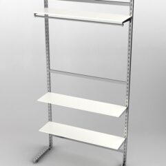 Пристенная торговая система Bazic №11 без задней стенки (1200мм), Белый