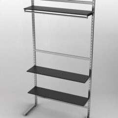 Пристенная торговая система Bazic №11 без задней стенки (1200мм), Черный