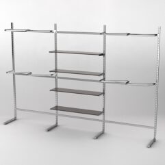 Пристенная торговая система Bazic №11А без задней стенки (3600мм), Дуб Венге