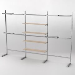 Пристенная торговая система Bazic №11А без задней стенки (3600мм), Дуб Сонома