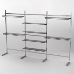 Пристенная торговая система Bazic №11Б без задней стенки (3600мм), Дуб Венге