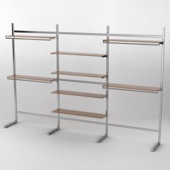 Пристенная торговая система Bazic №11Б без задней стенки (3600мм), Орех