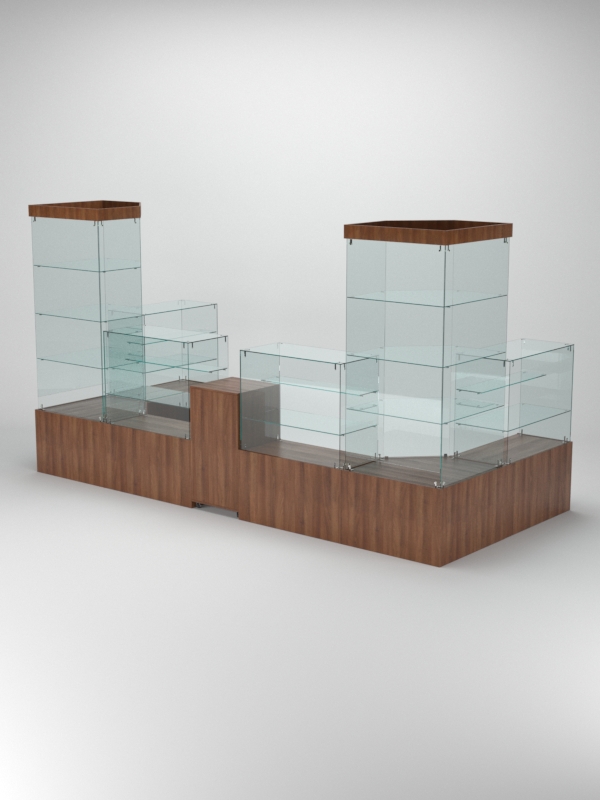 Павильон торговый Истра пристенный №8б, Орех