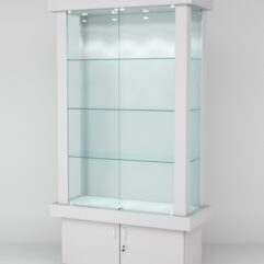 Витрина ЭЛИТА №1-1 (задняя стенка - ДСП), Серый