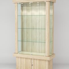 Витрина ЭЛИТА №1-1 (задняя стенка - ДСП), Дуб Сонома