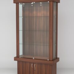 Витрина ЭЛИТА №1-1 (задняя стенка - ДСП), Орех