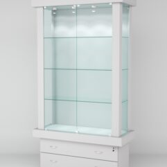 Витрина ЭЛИТА №1-2 (задняя стенка - ДСП), Серый